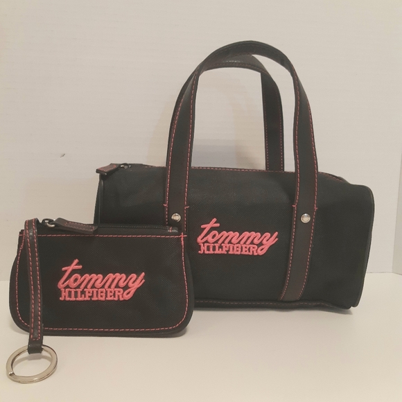 Mini Tommy H Black & Pink Tote - Picture 2 of 7